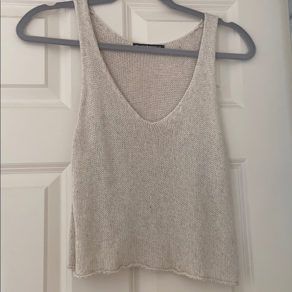 Knitted cropped tank